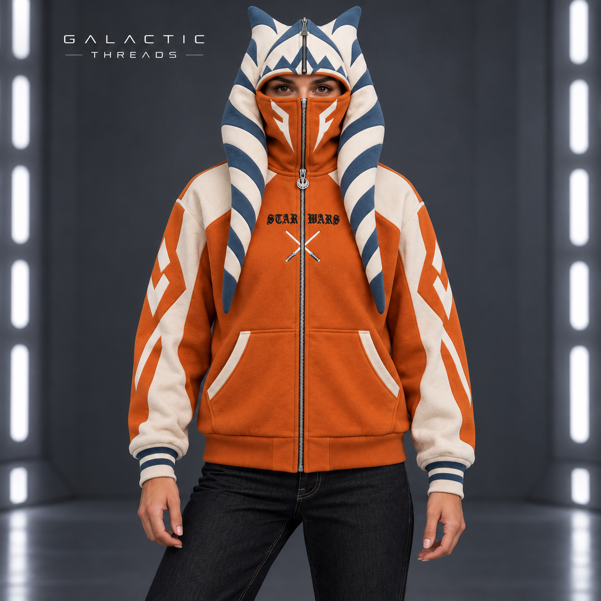 Galactic Threads™ Full-Zip Mask Hoodie