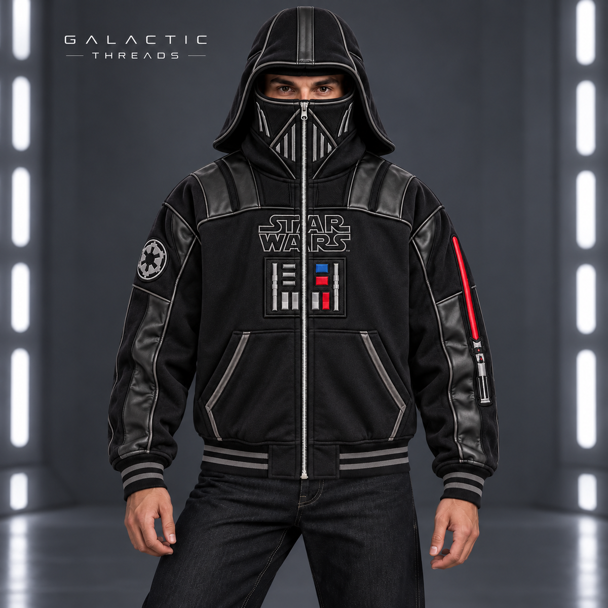 Galactic Threads™ Full-Zip Mask Hoodie