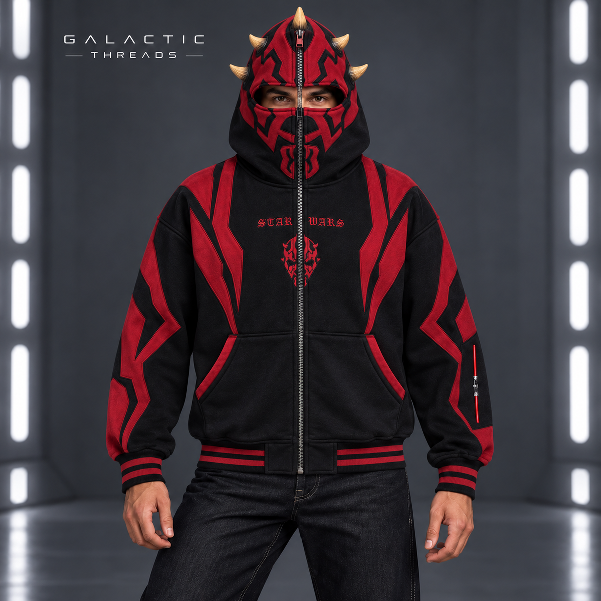 Galactic Threads™ Full-Zip Mask Hoodie